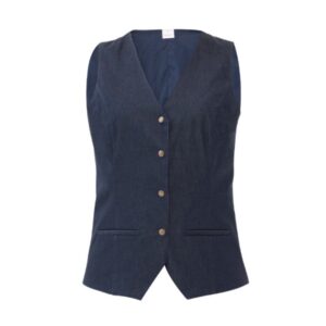 Gilet CORA_Cot_Poly_Ela_jeans blu