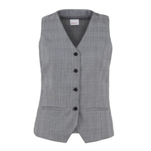 Gilet CORA_Poly_Visco_Ela_scozzese grigio