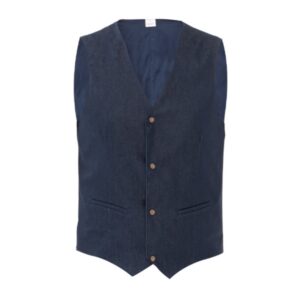 Gilet MIGUEL_Cot_Poly_Ela_jeans blu